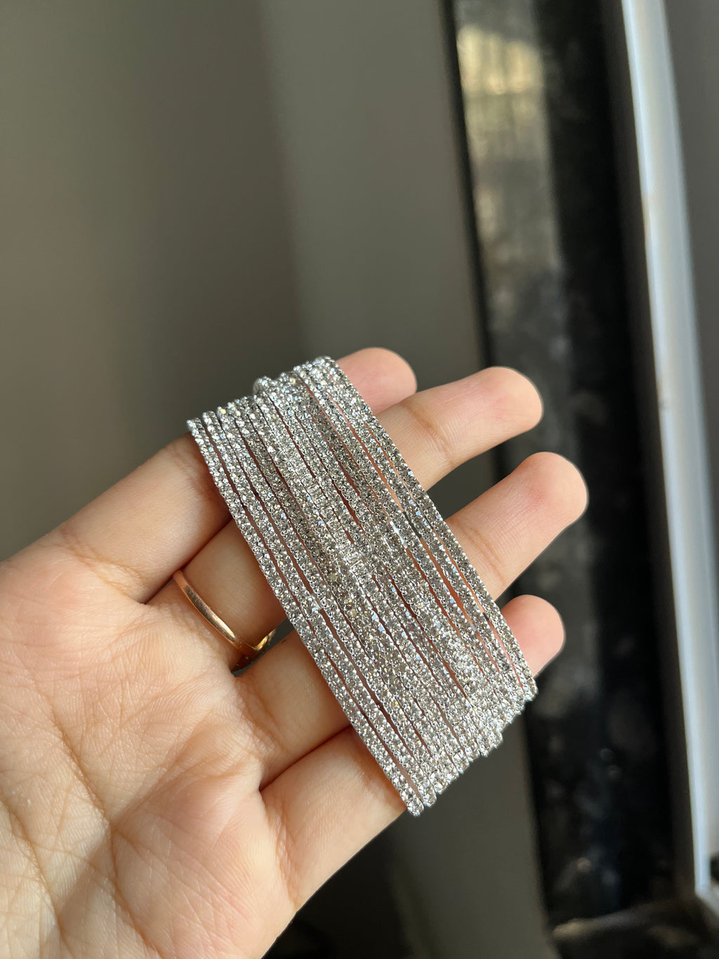 silver sparkling bracelet