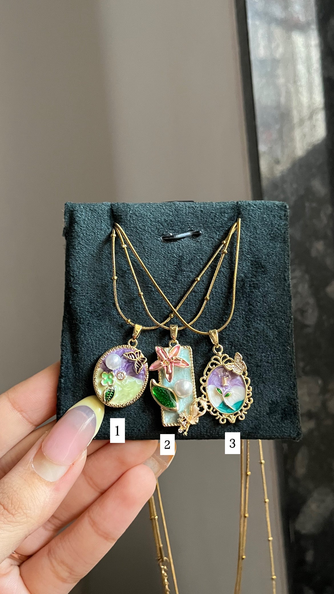 vintage floral chains