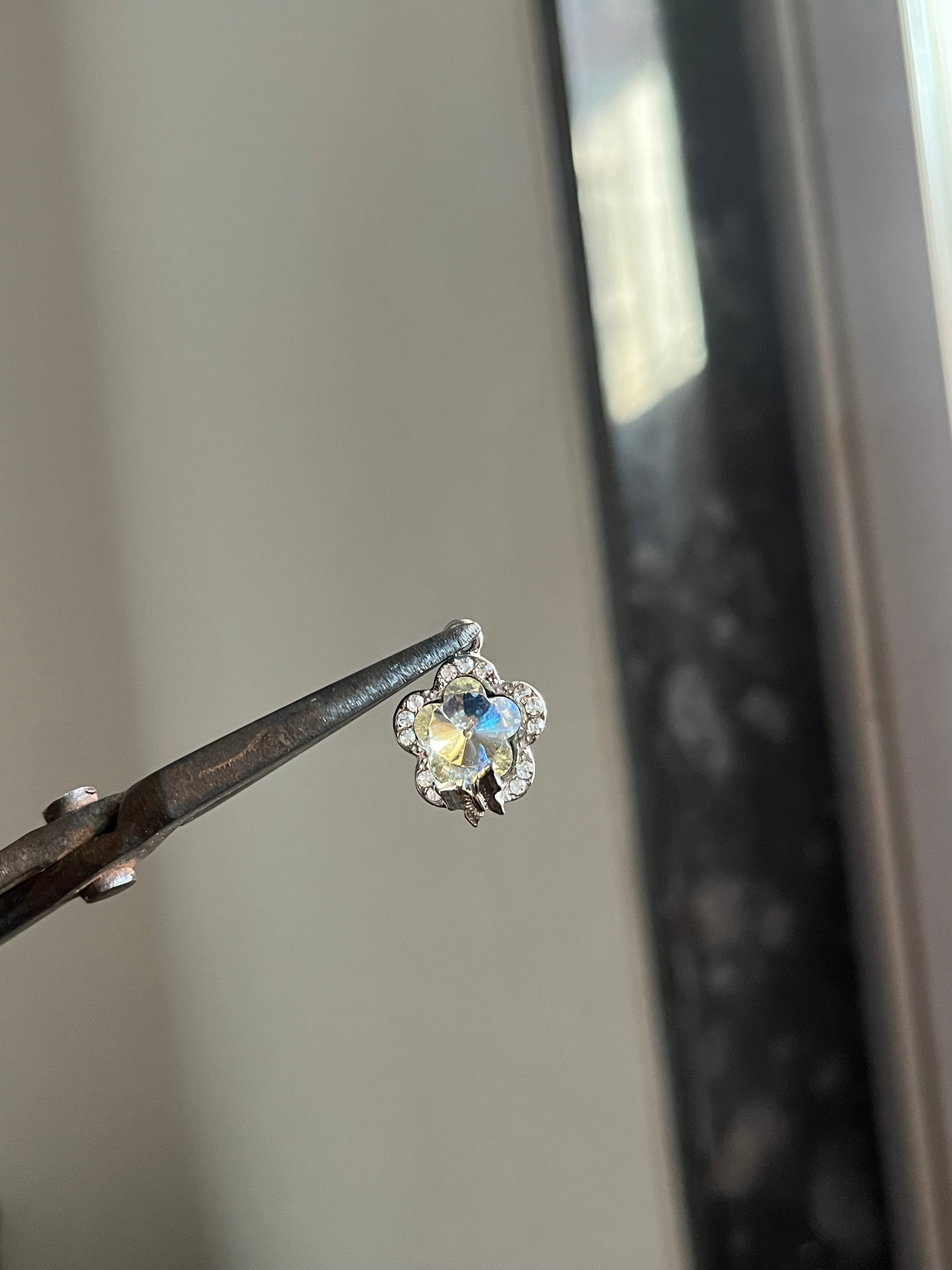 chrome clover charm