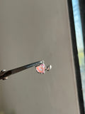 peach double heart charm