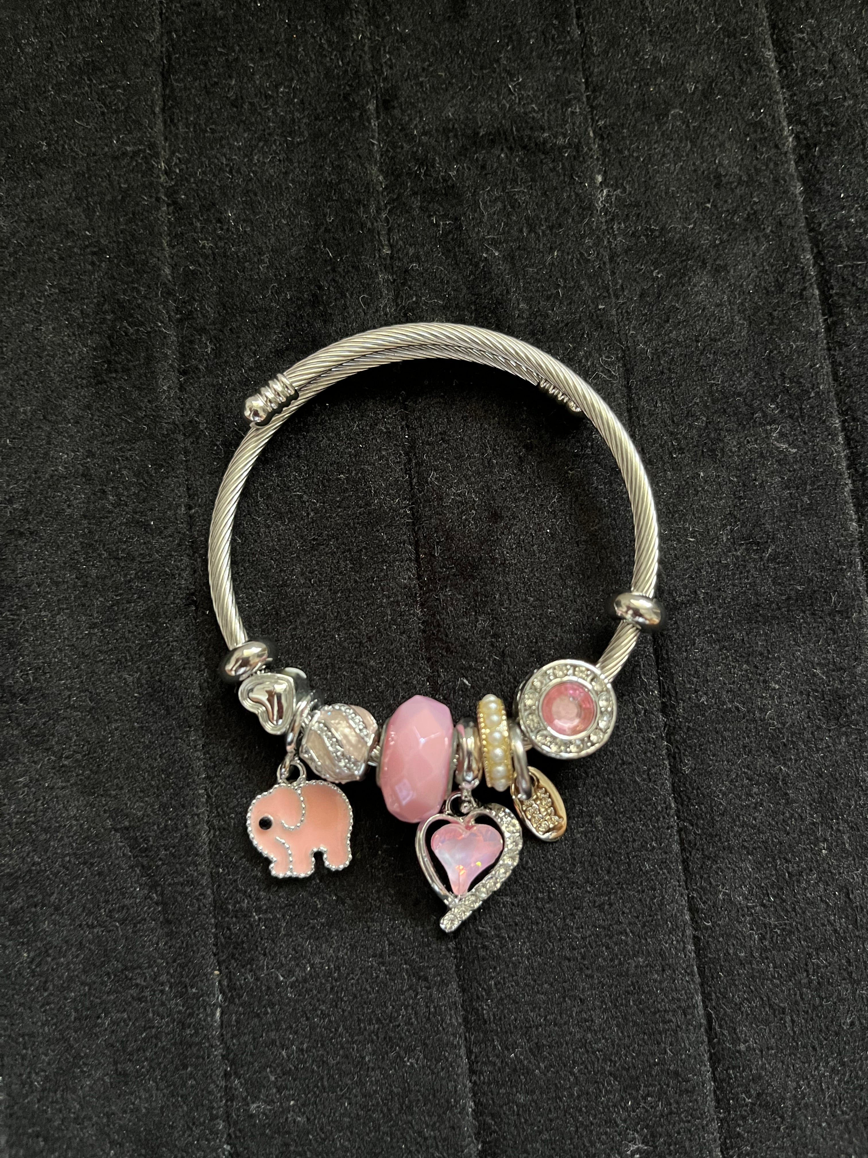 pink heart pandora bracelet