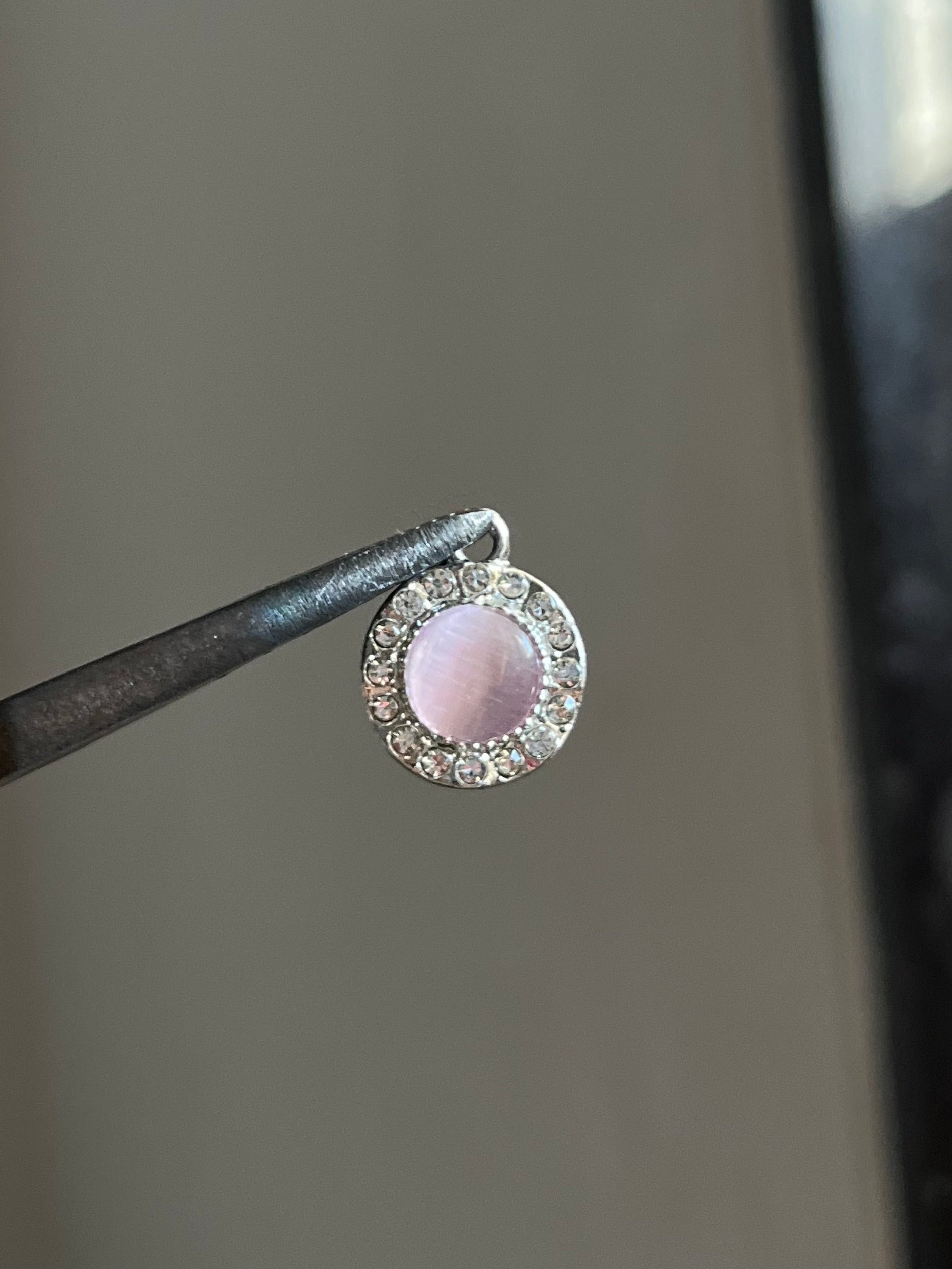 pink oval charm