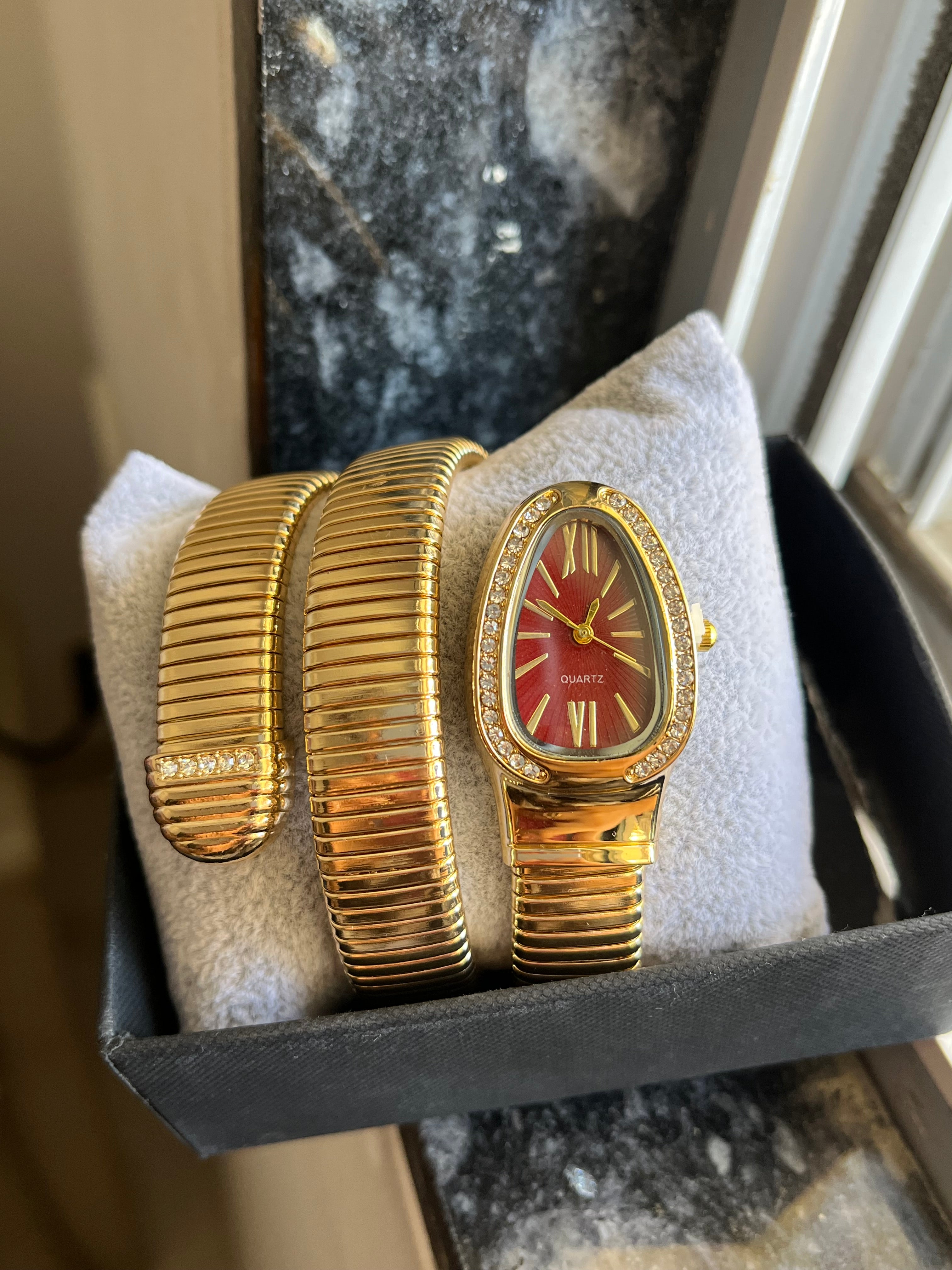cherry red serpenti watch