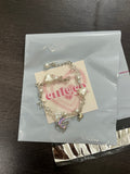 pink drippy moon coquette bracelet