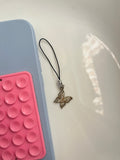 gold butterfly phone hanging