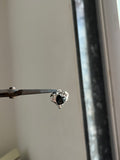 black diamond heart charm