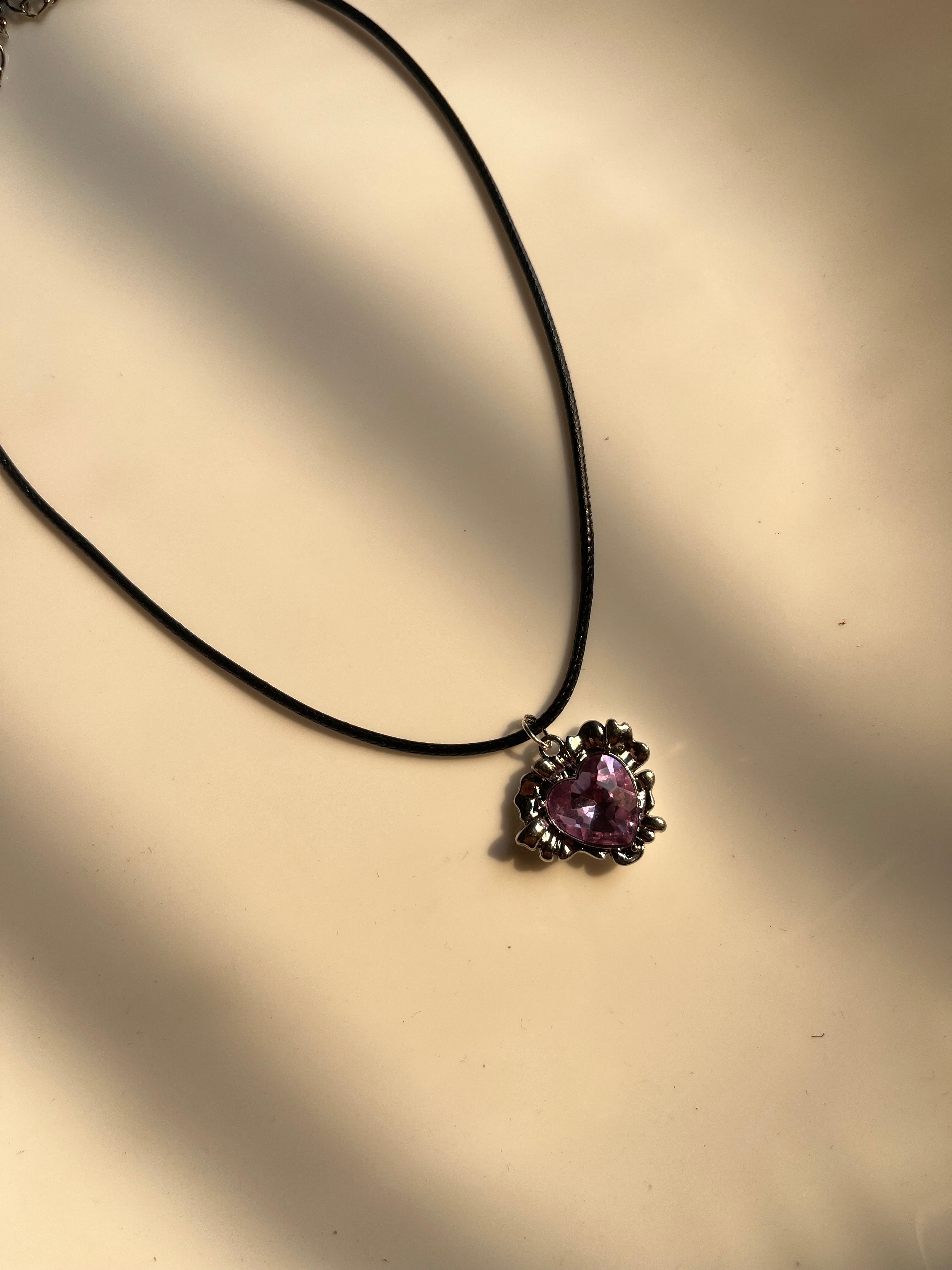 purple heart cord chain