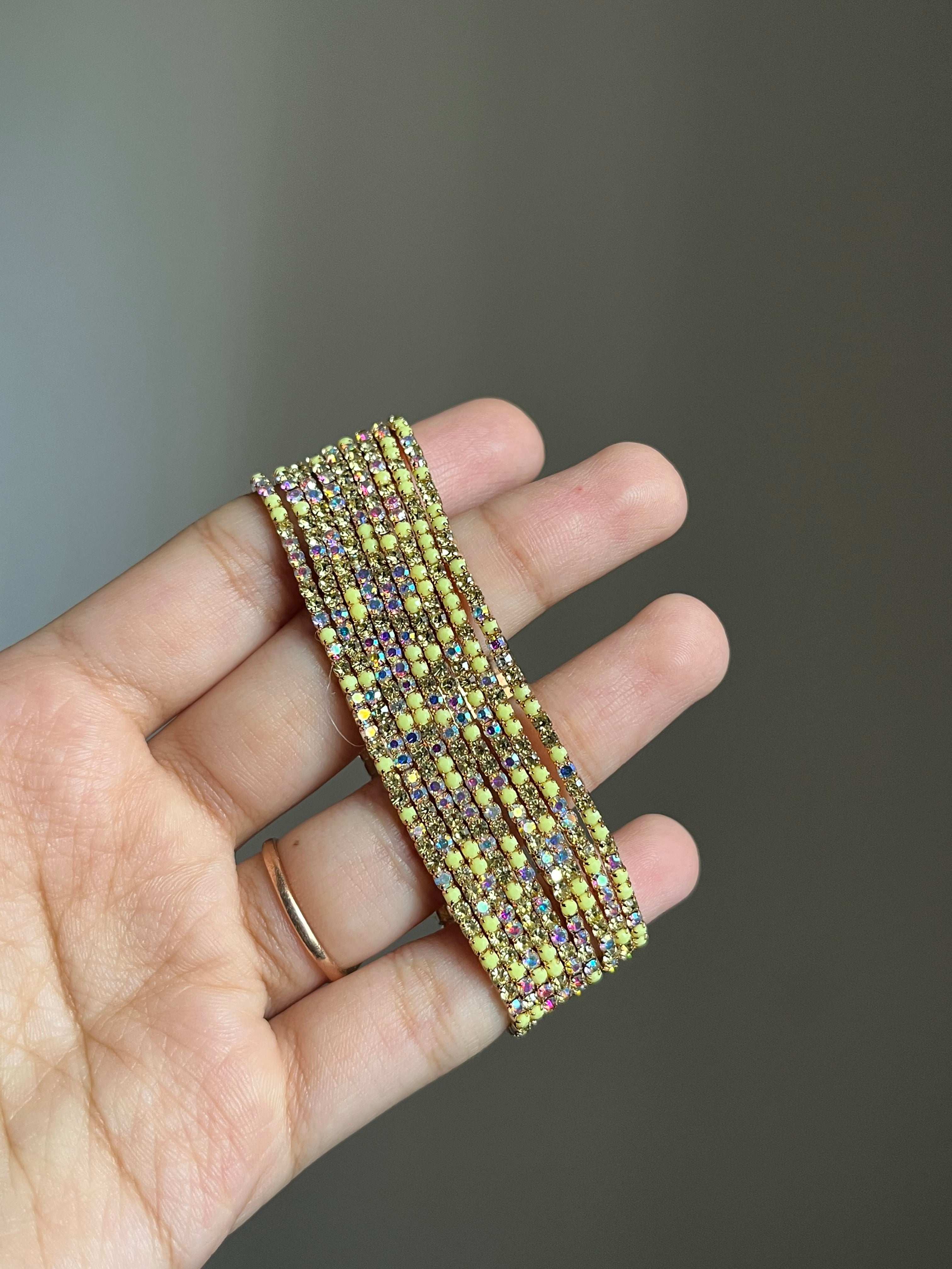 yellow sparkling bracelet