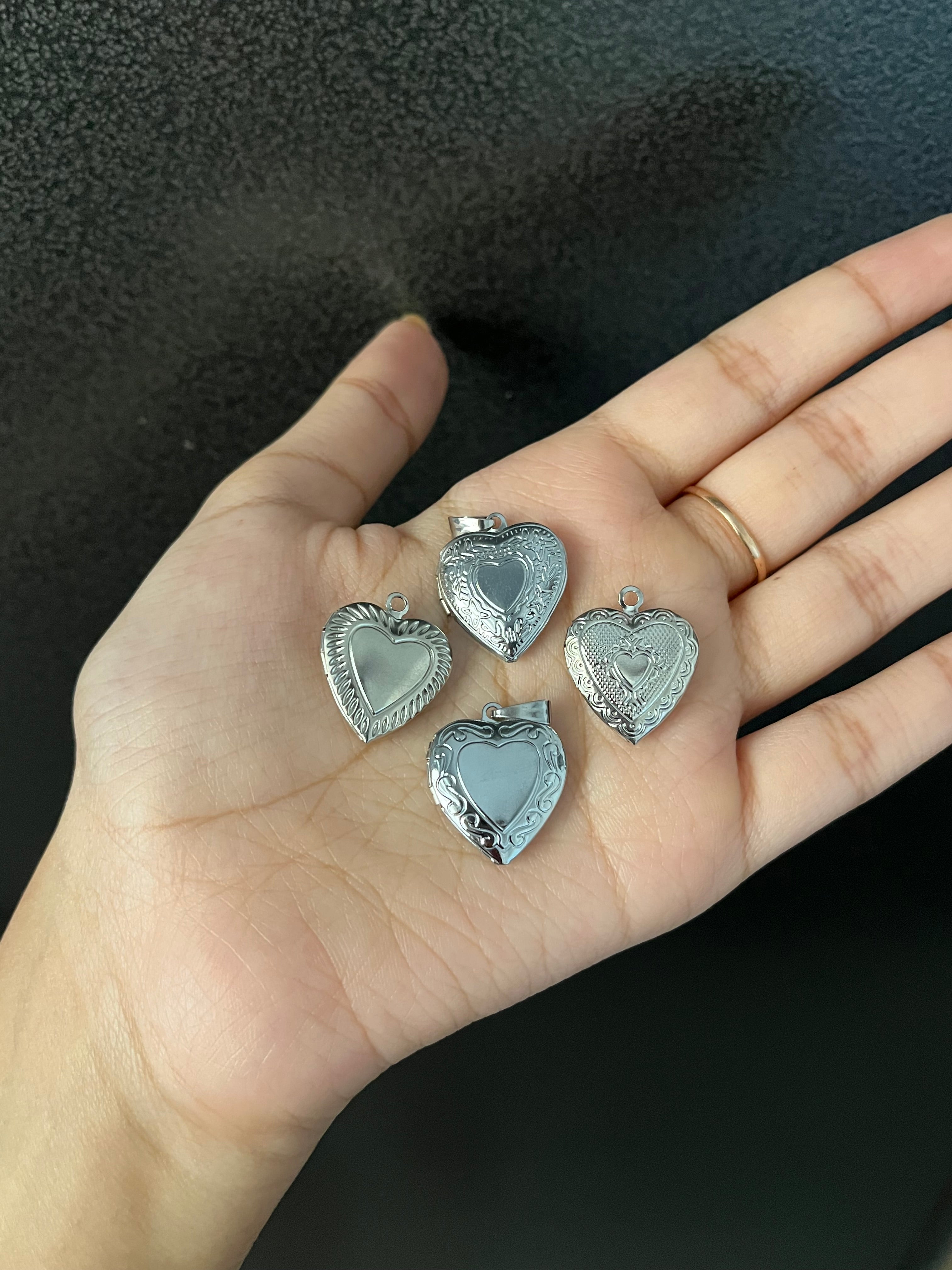 photo heart locket chain
