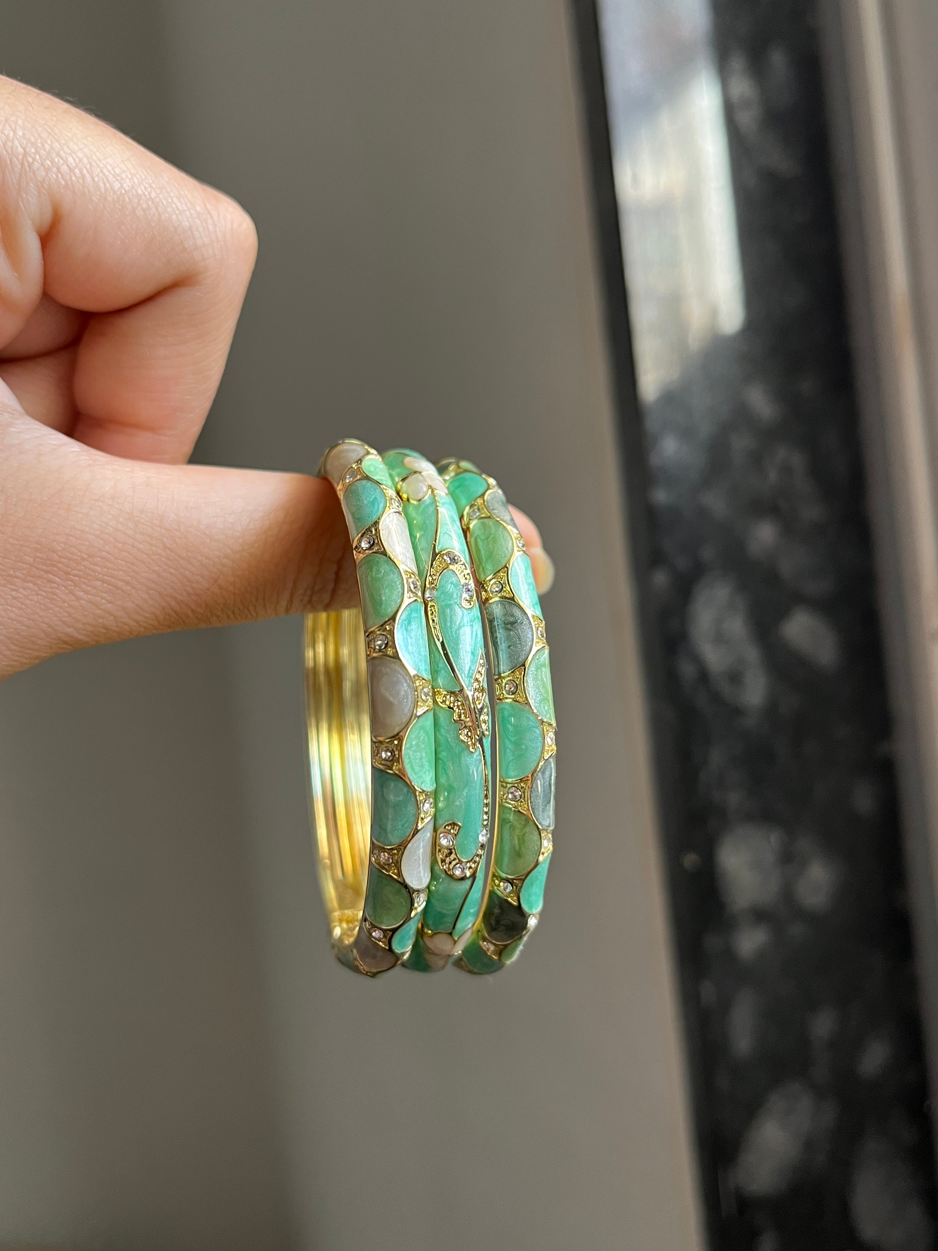 pastel green stack