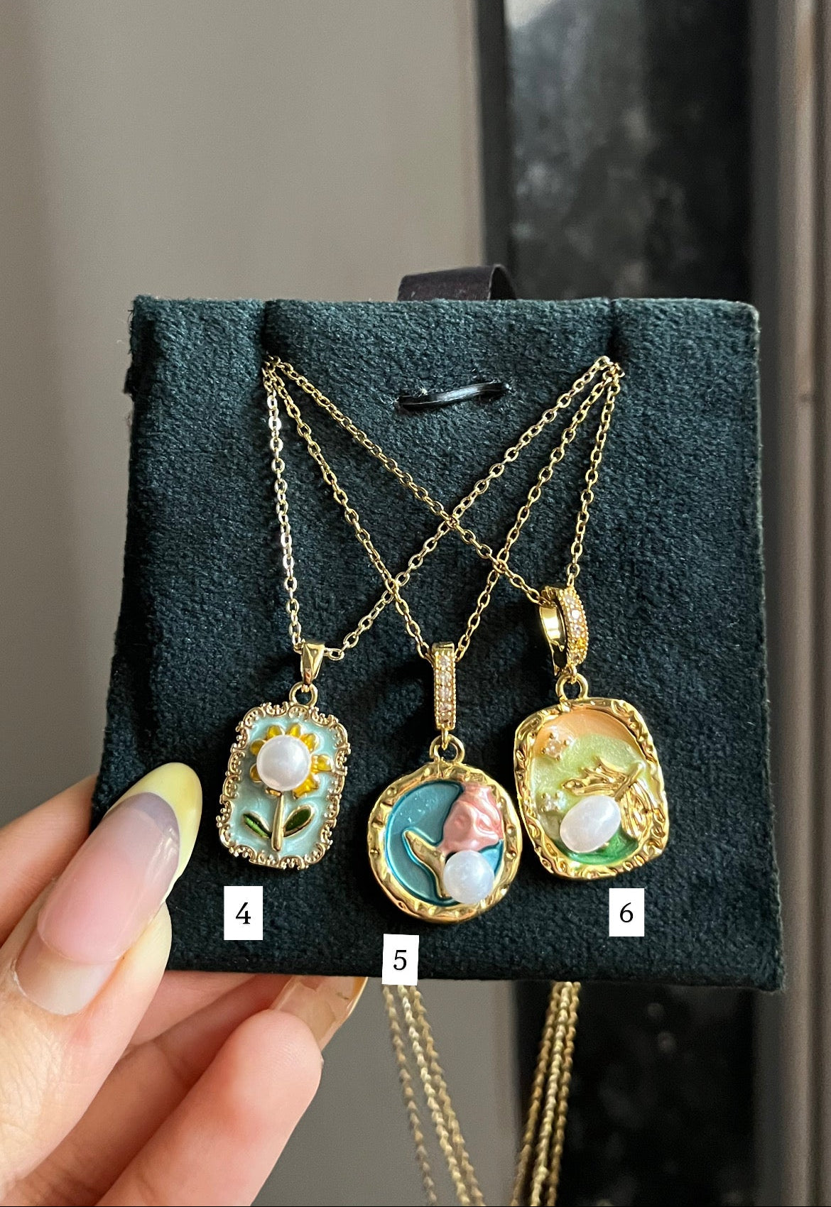 vintage floral chains