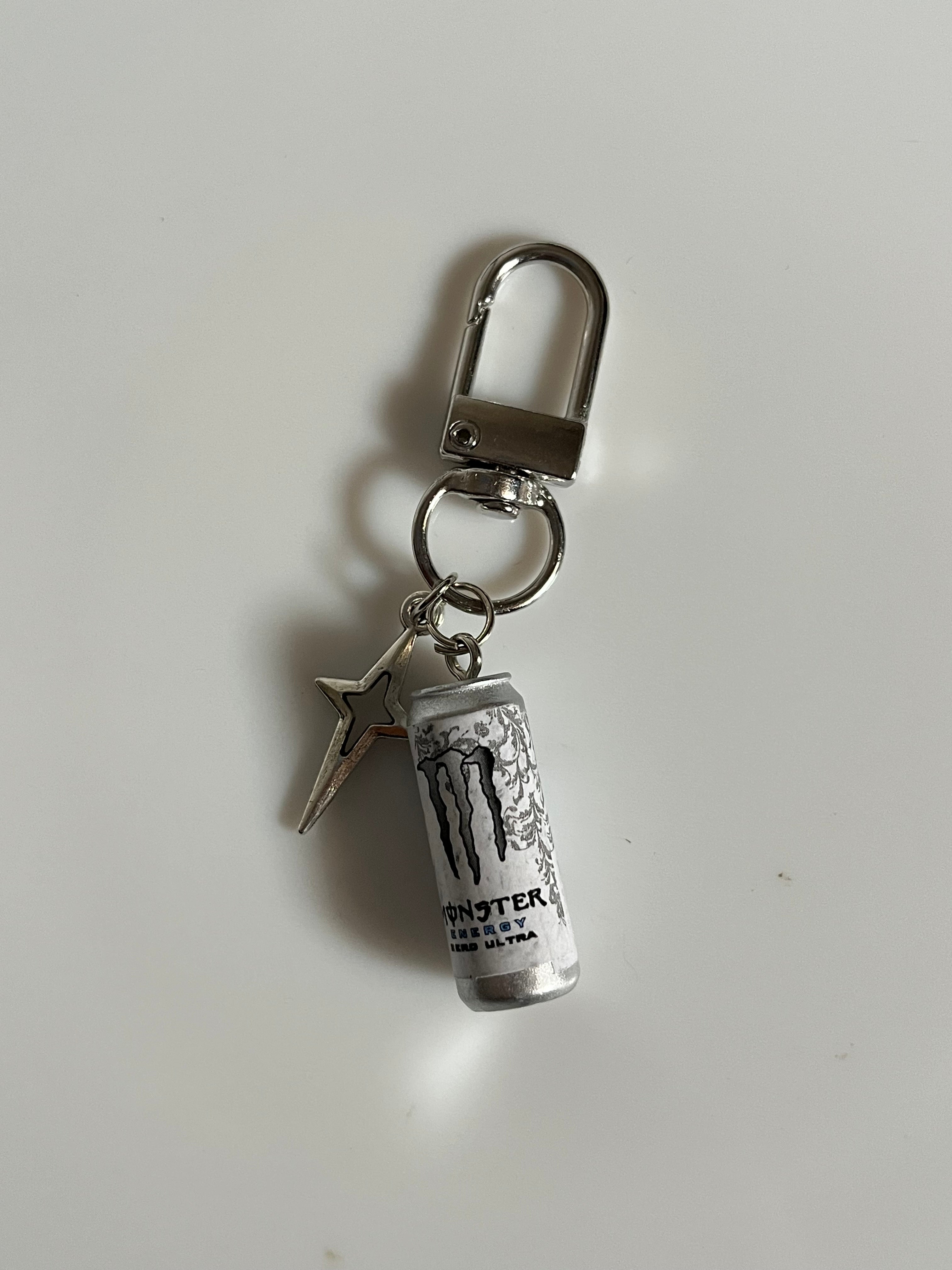 white monster keychain
