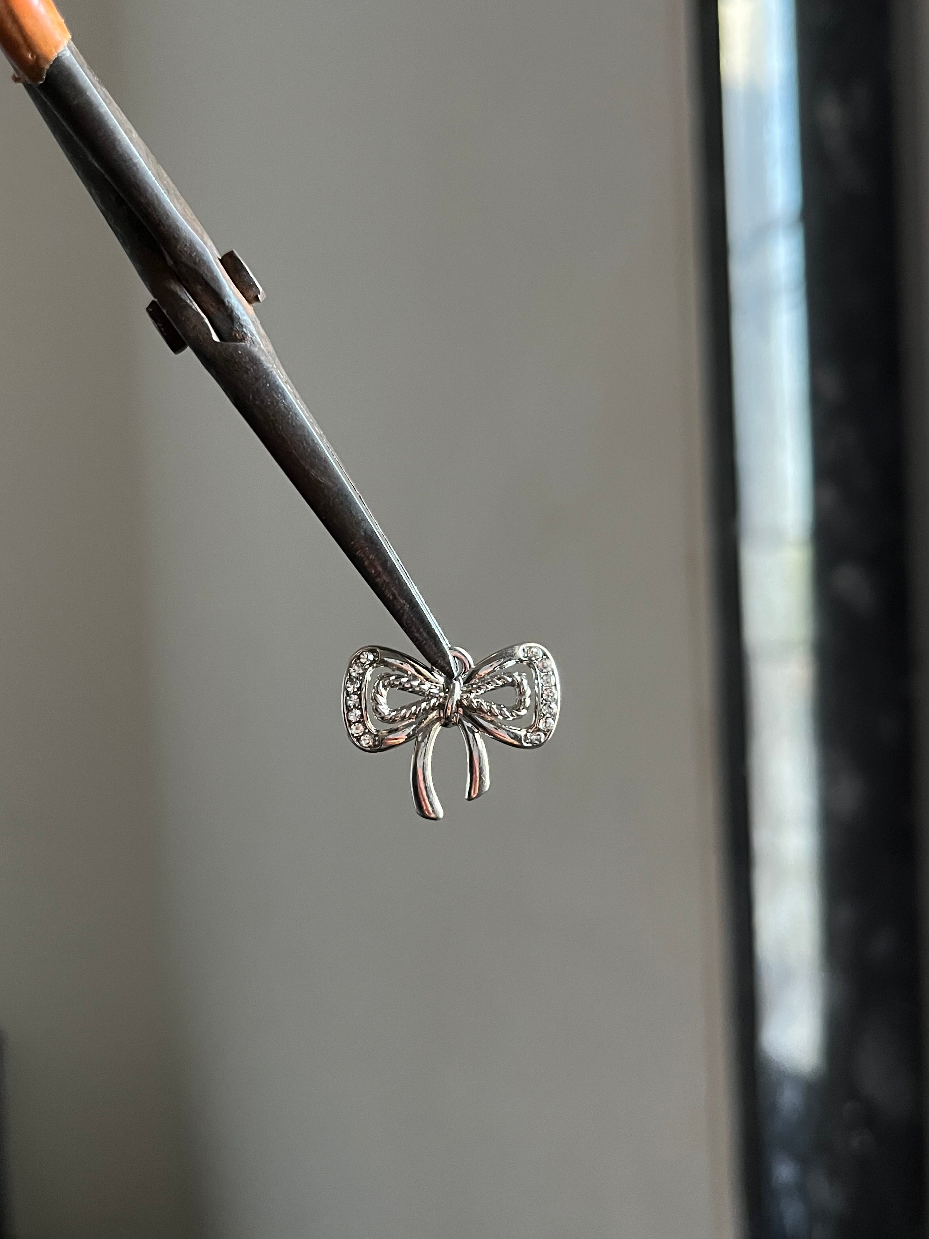 diamond bow charm