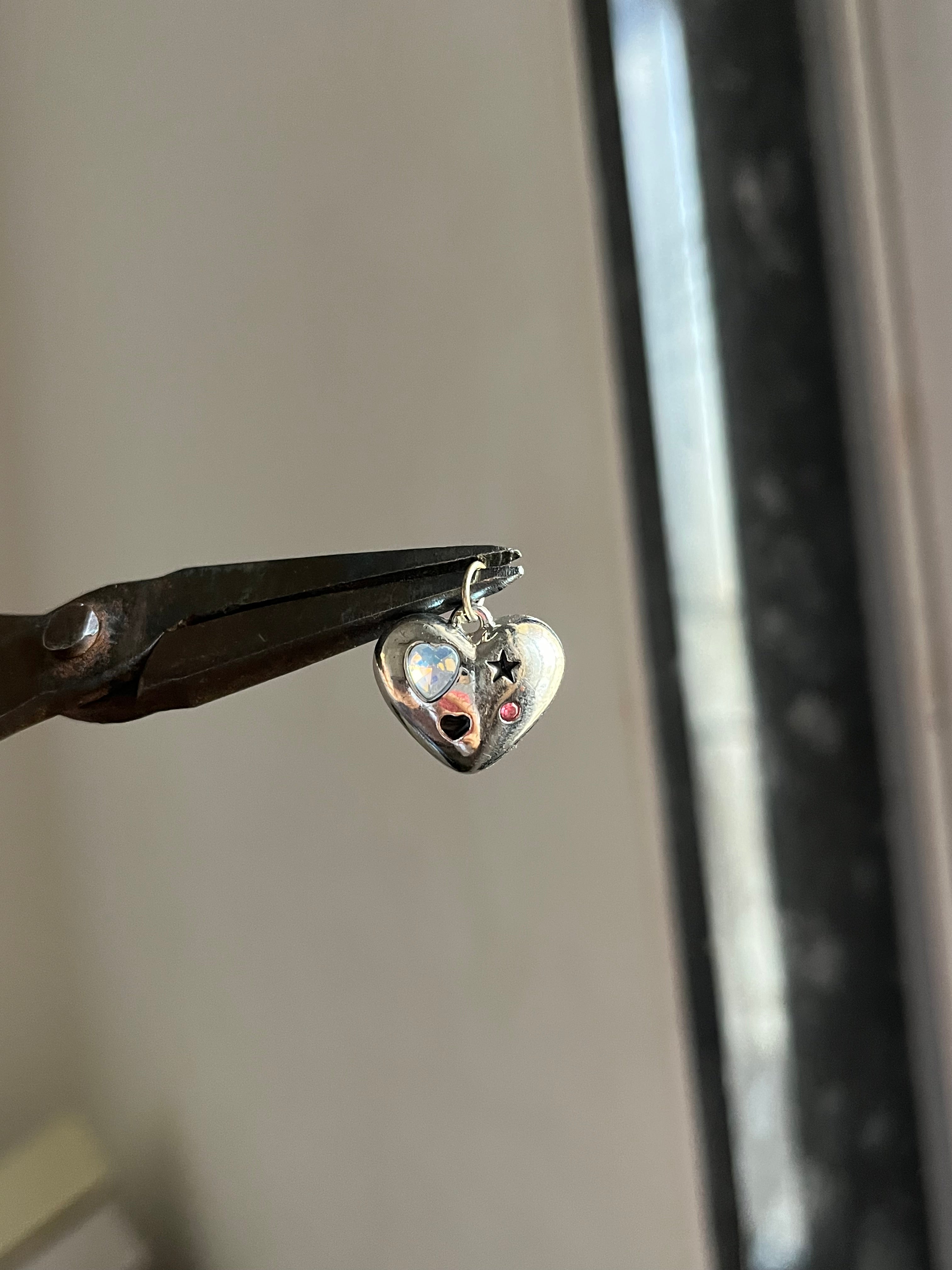 solid heart charm