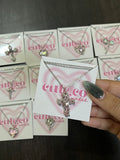 pink lumi cross chain
