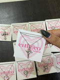 pink diamond cross chain