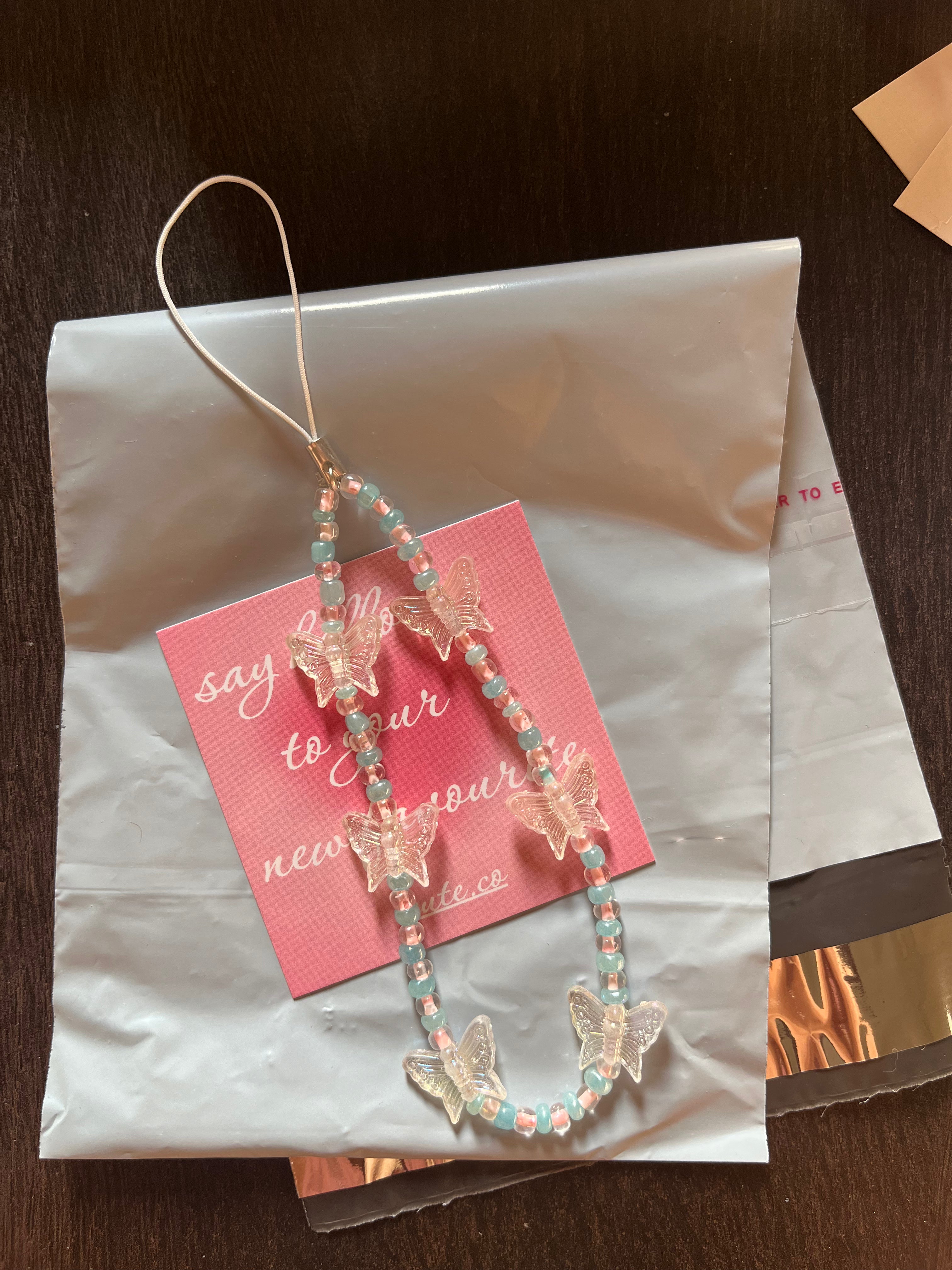 butterfly phone charm