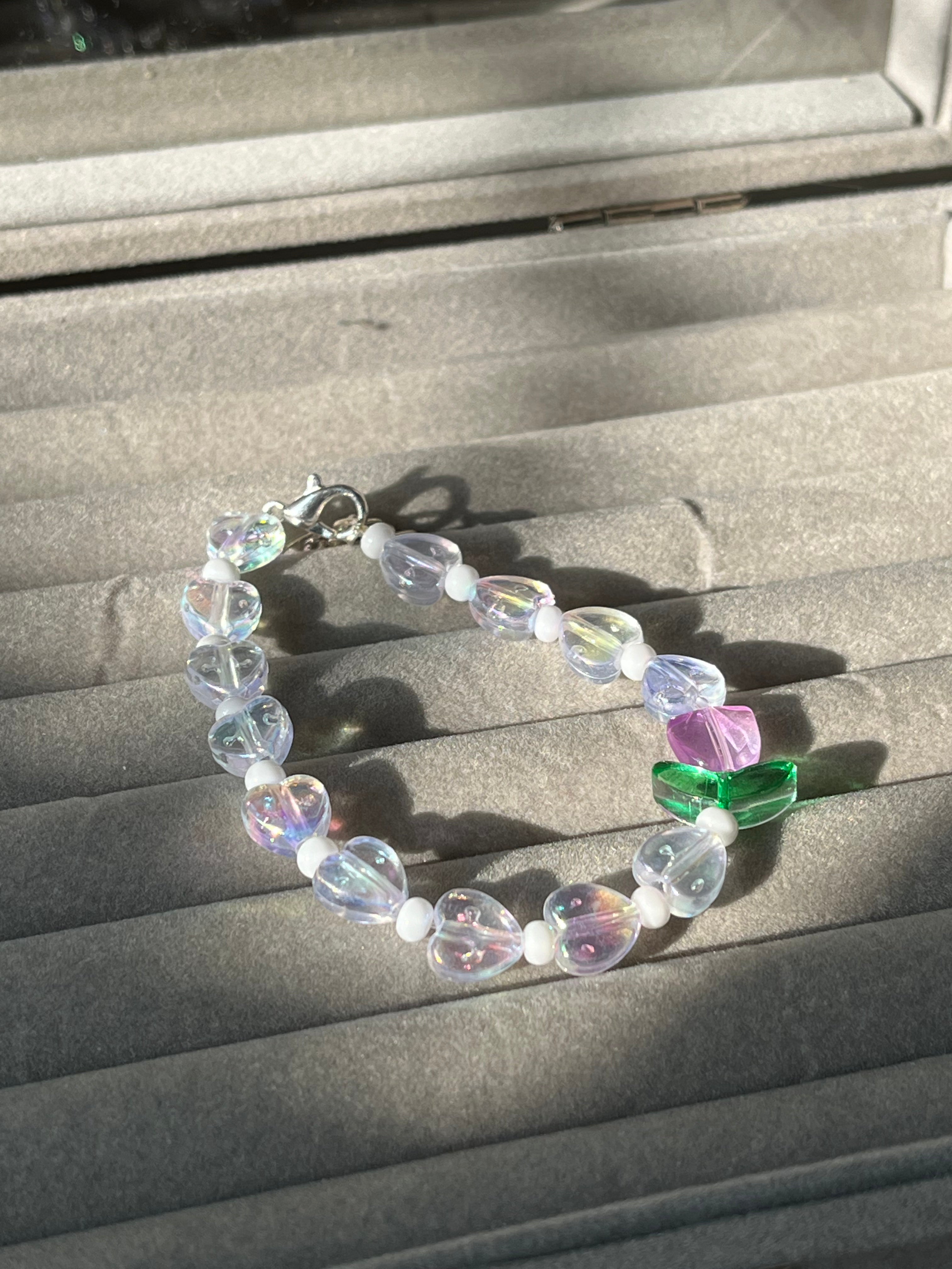 tulip heart bracelet