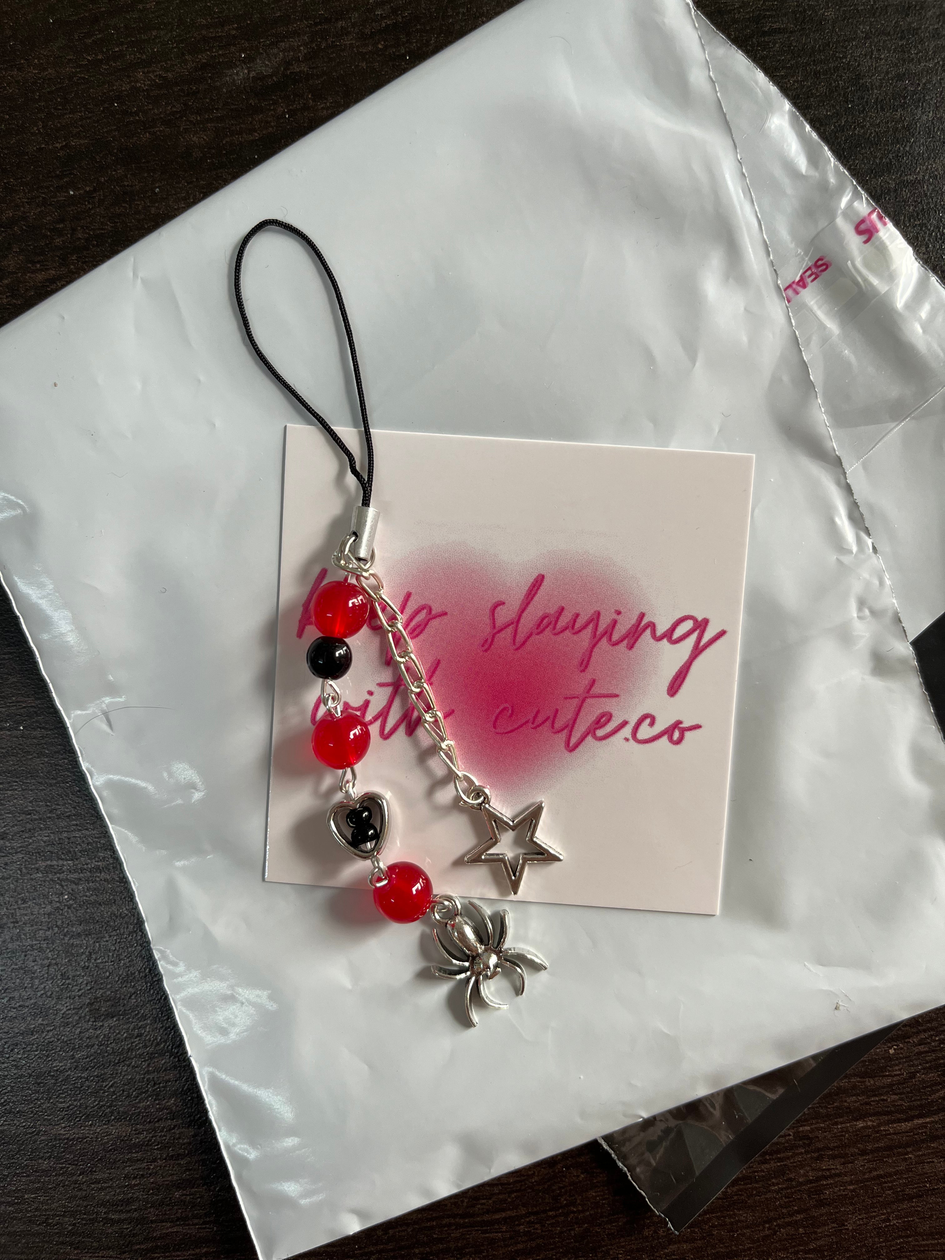 spider phone charm