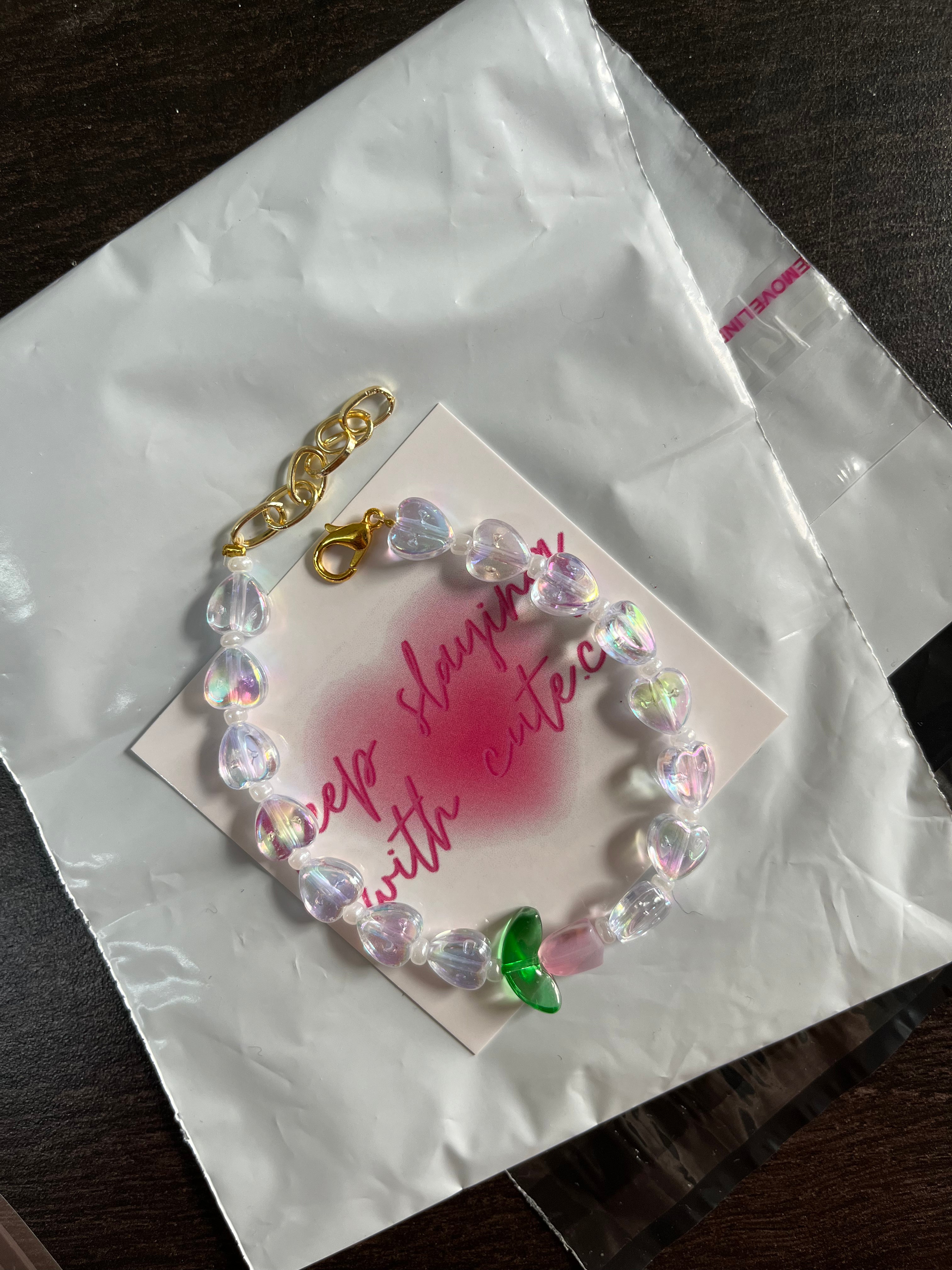 tulip heart bracelet