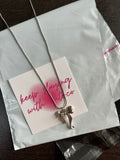classic bow with snake chain