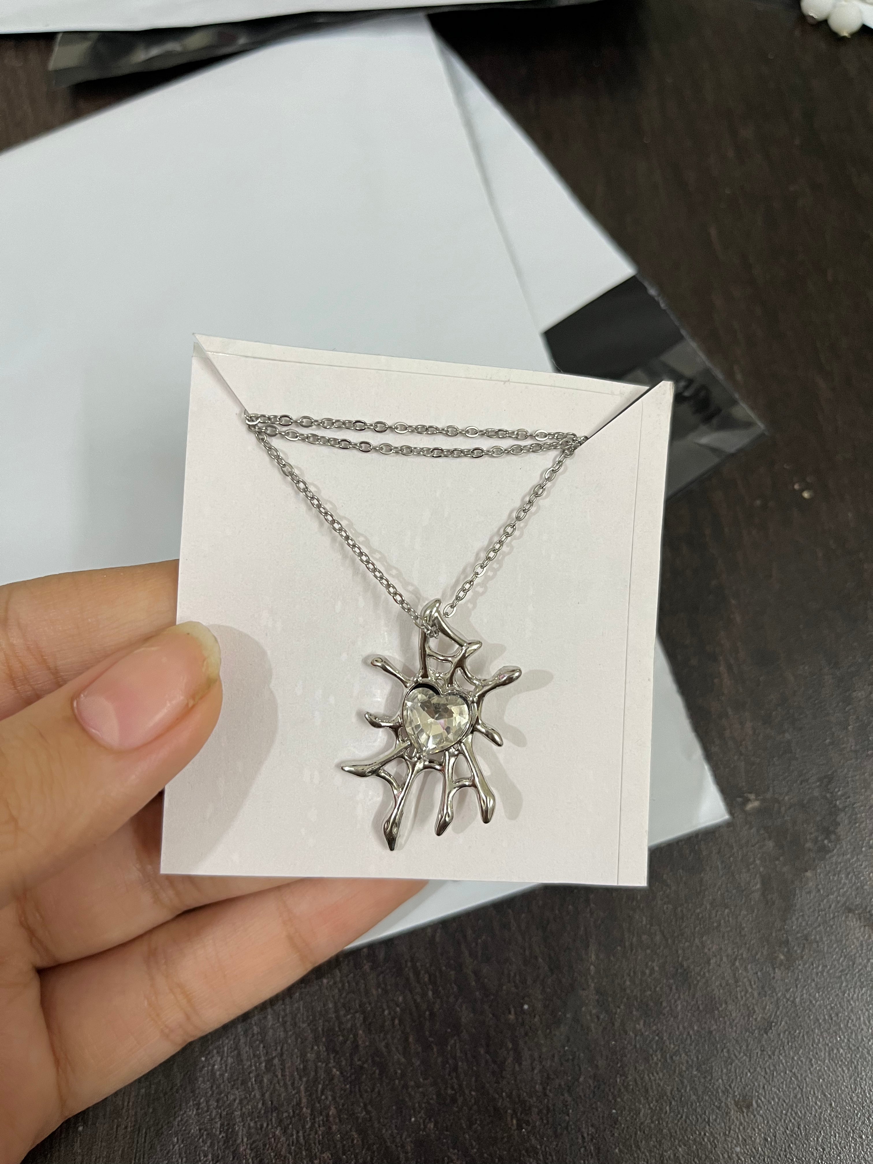diamond spider web chain