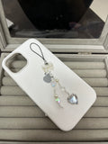 blue heart phone charm