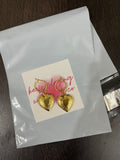 golden photo locket hoops