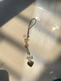 hanging heart phone charm