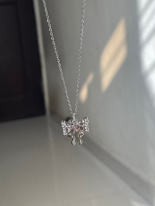 pink diamond bow 2.0 chain