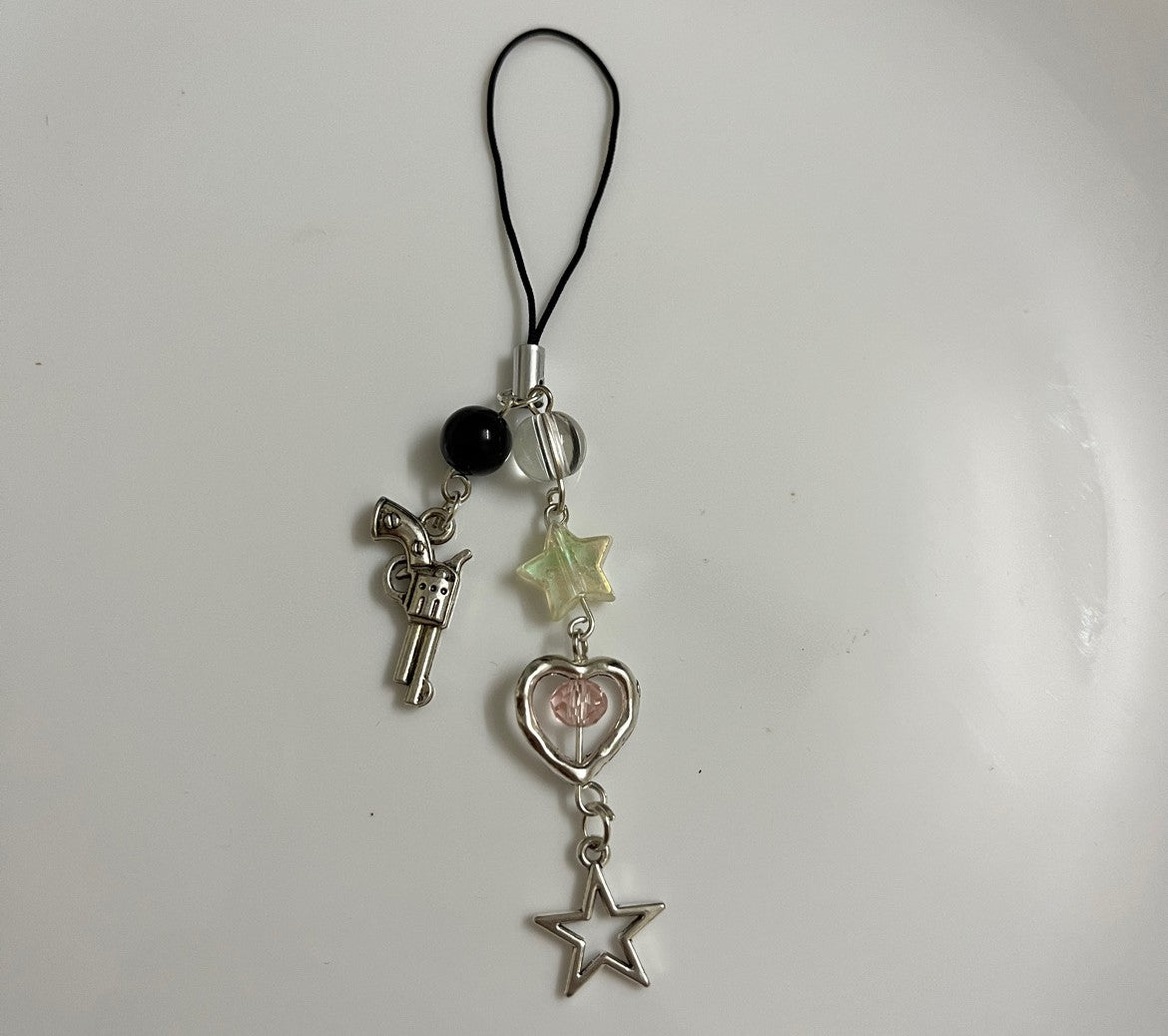 gun phone charm
